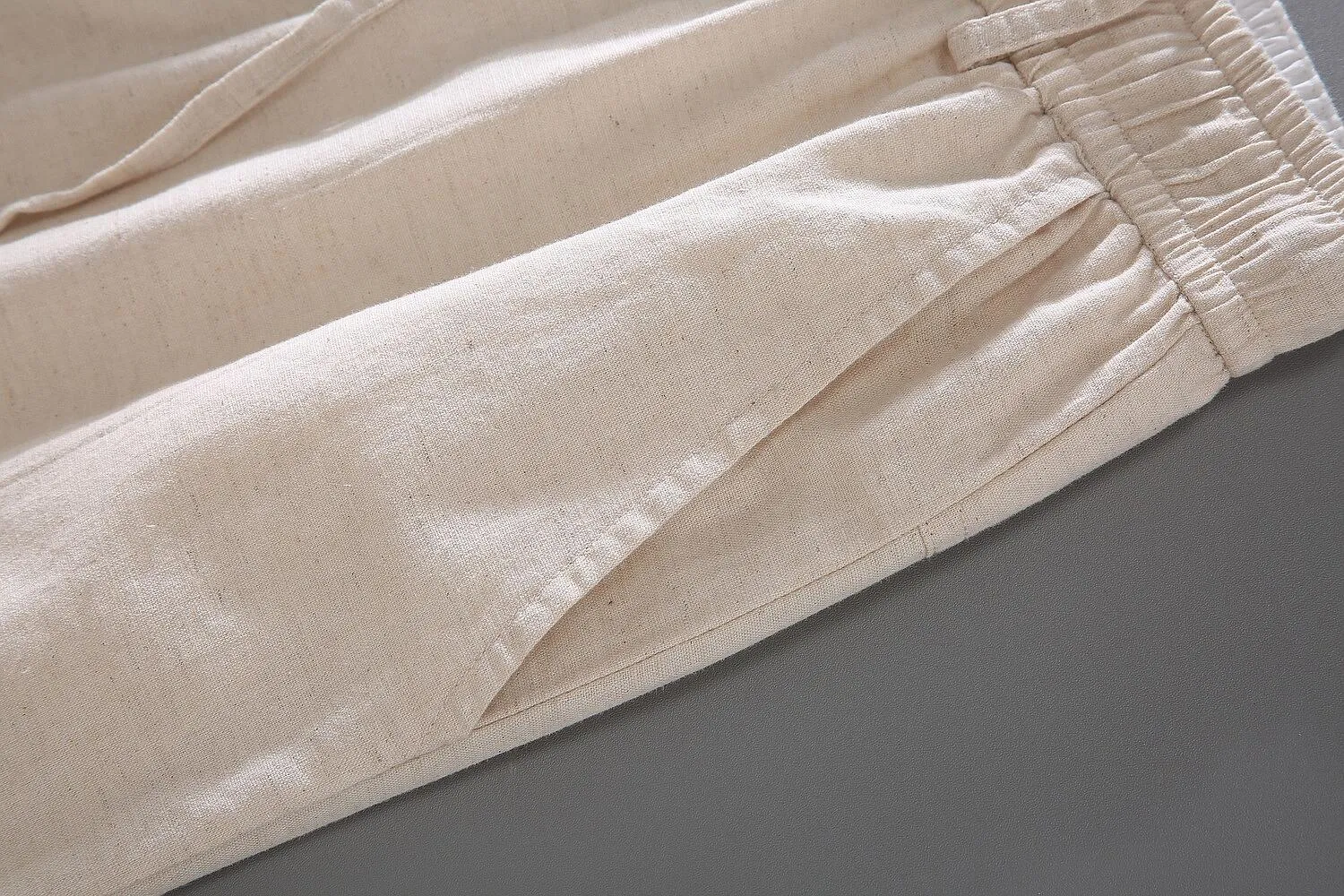 Men's Lightweight Linen Cropped Pants