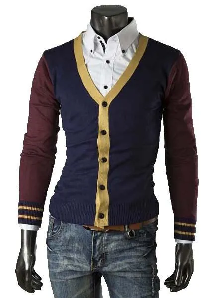 Men's Patchwork Cardigan