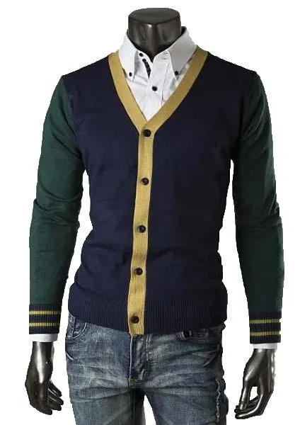 Men's Patchwork Cardigan