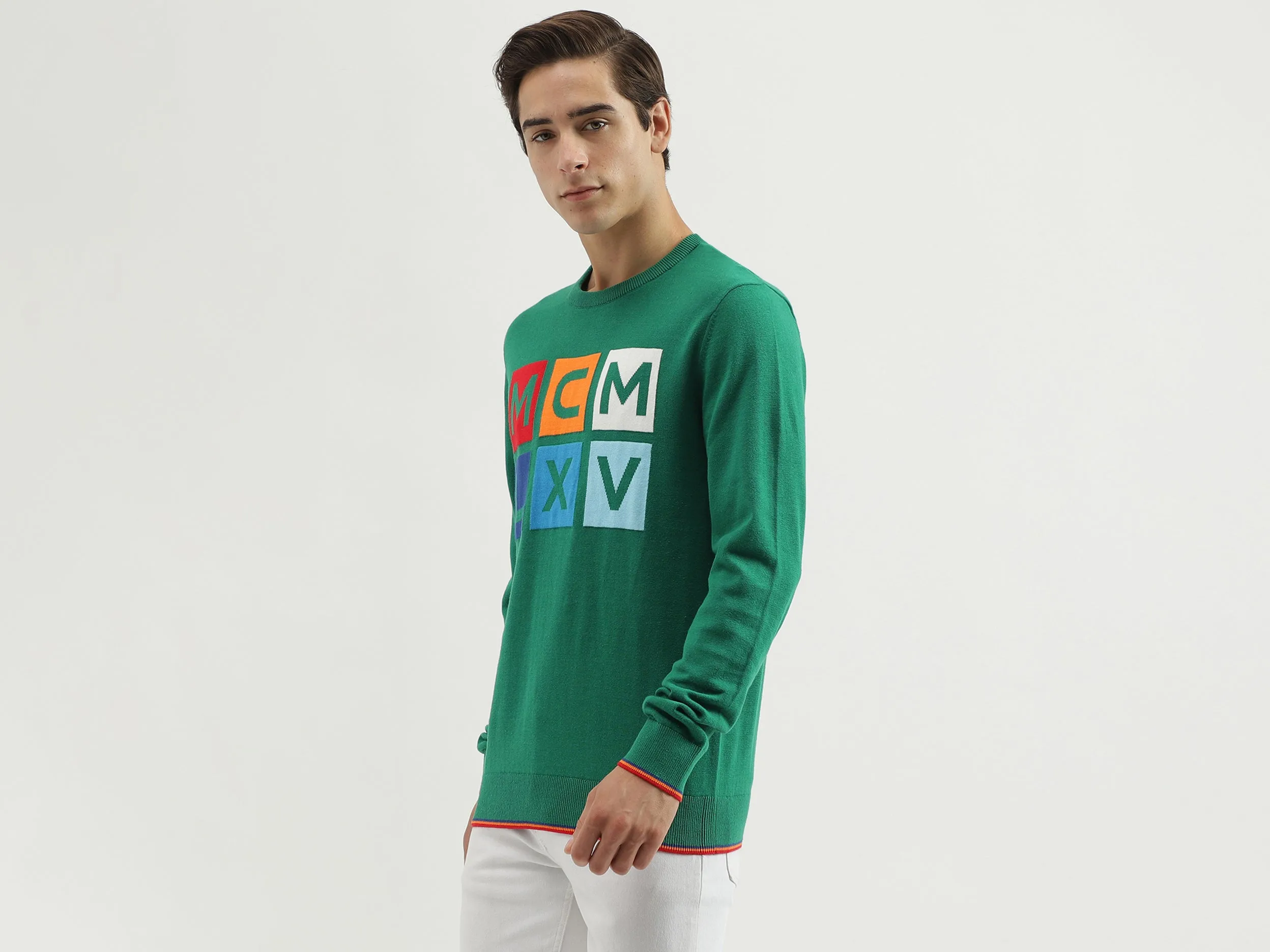 Men's Regular Fit Crew Neck Knitted Sweater