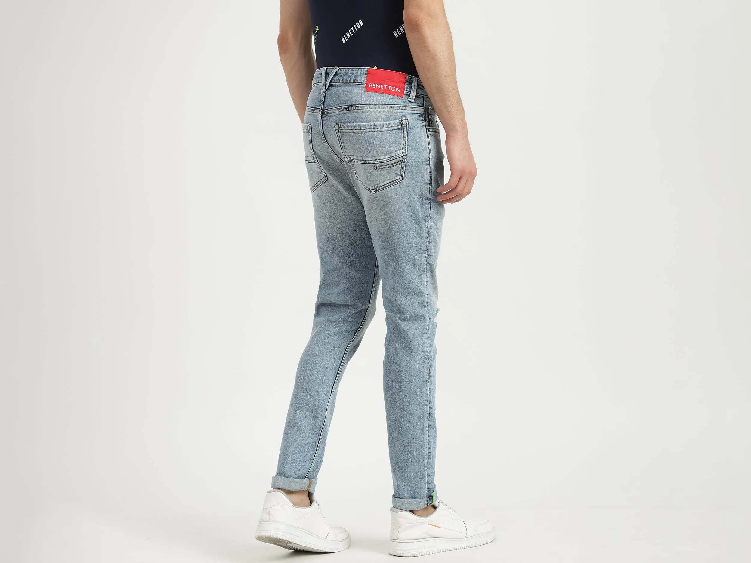Mens Skinny Fit Solid Jeans