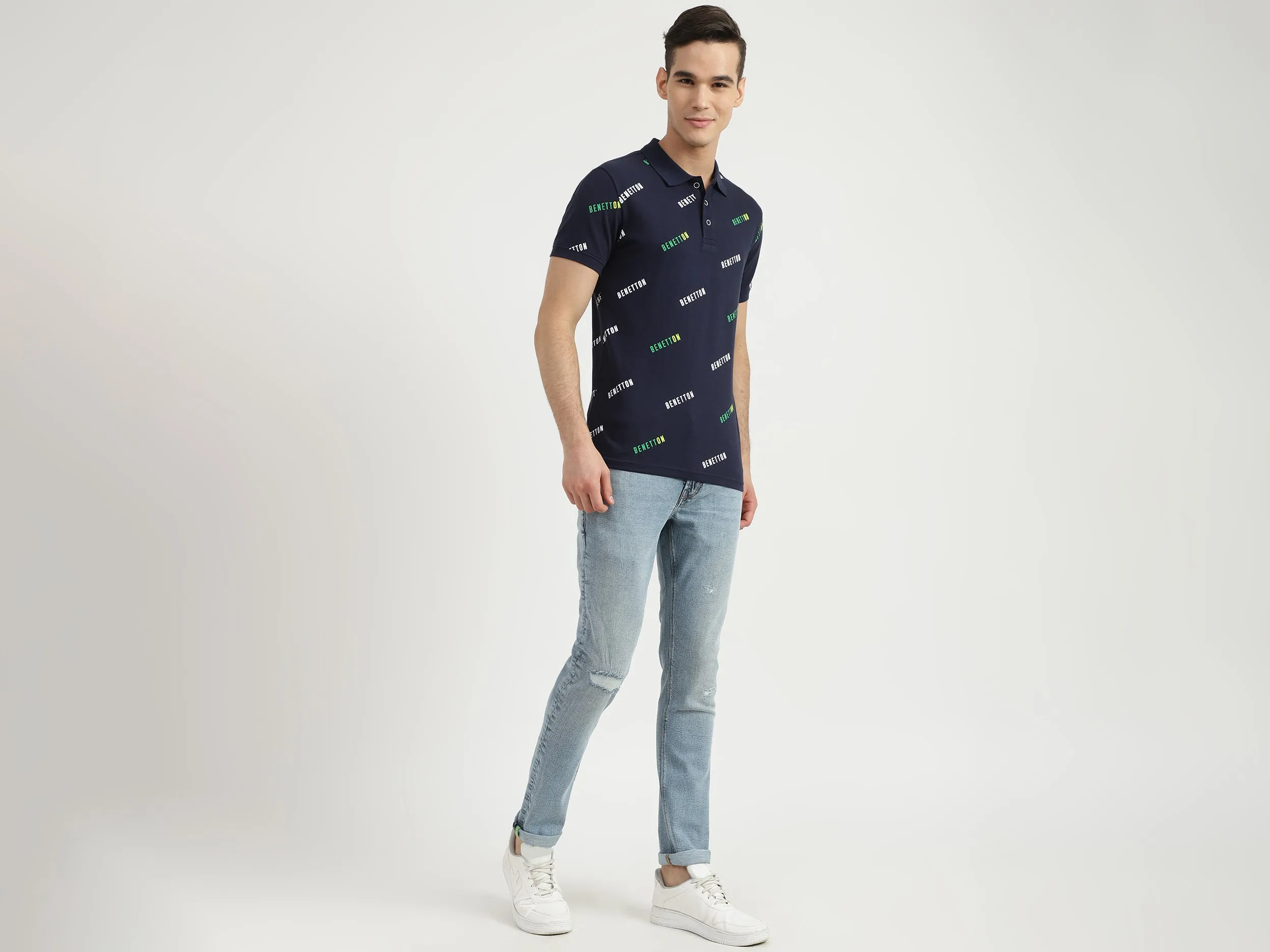 Mens Skinny Fit Solid Jeans