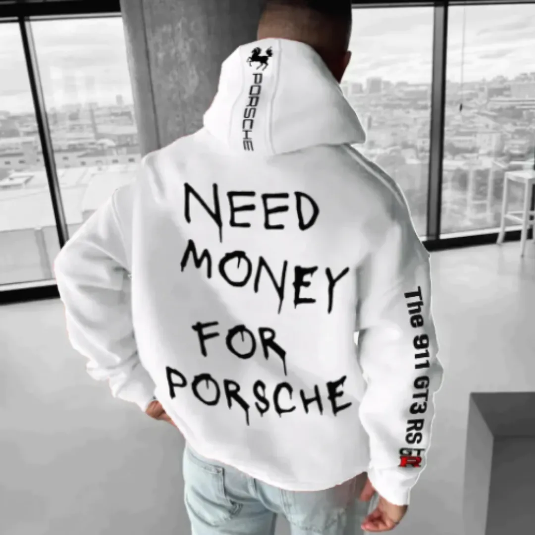Men's Warm Oversized Graphic Hoodie | Long