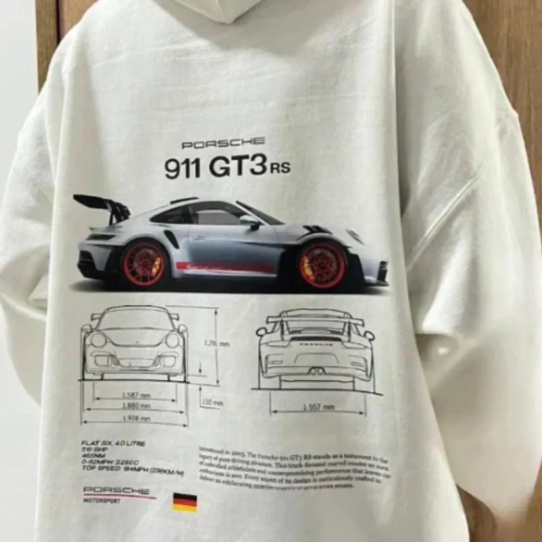 Men's Warm Oversized Graphic Hoodie | Long