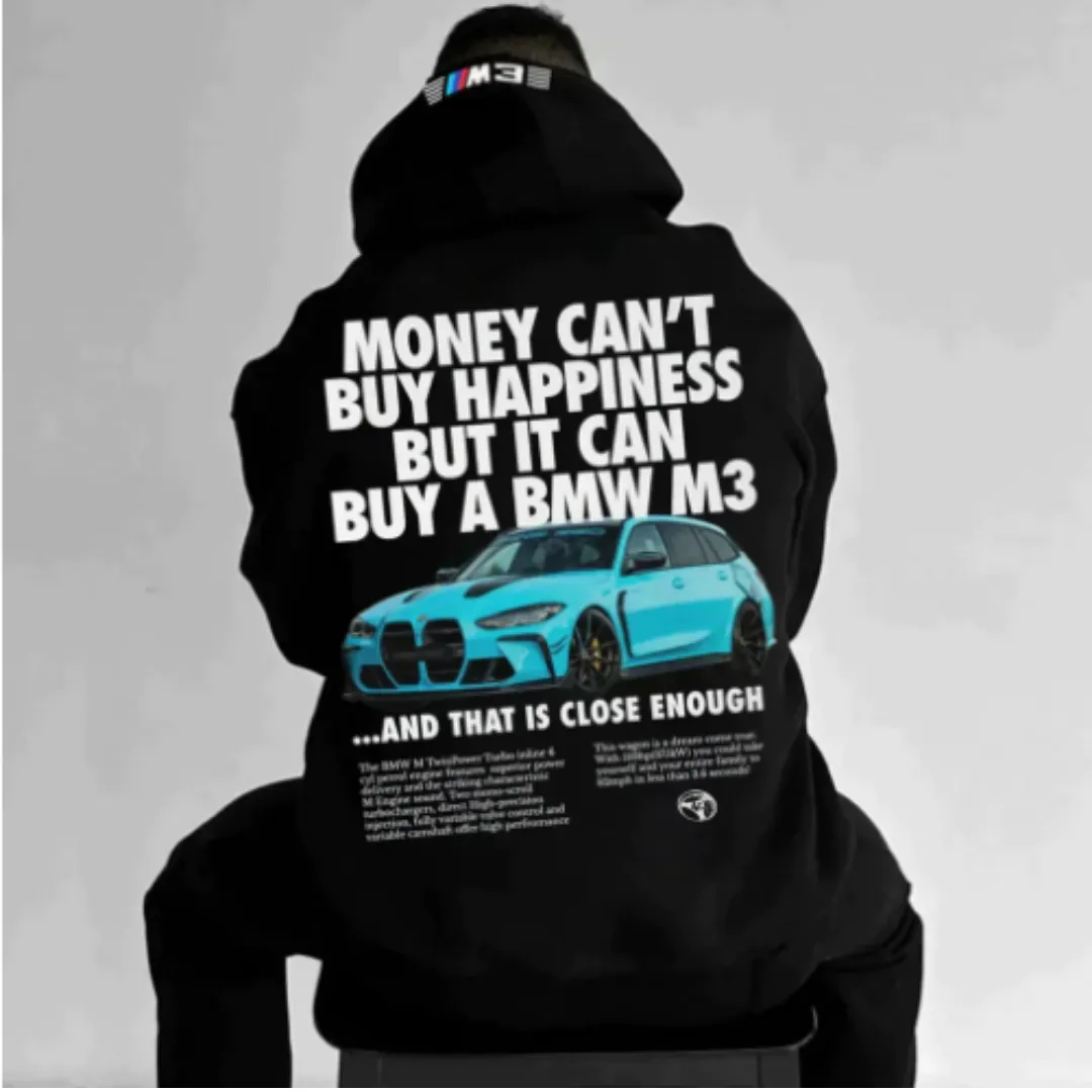 Men's Warm Oversized Graphic Hoodie | Long