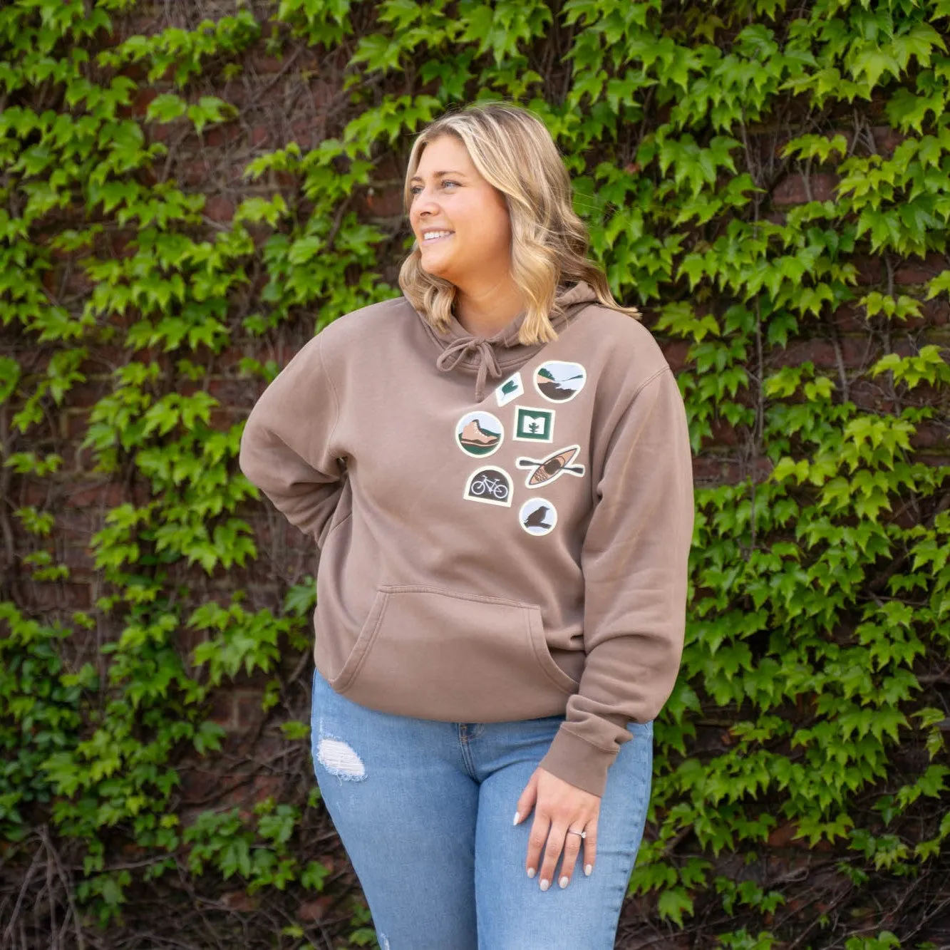 Metroparks Toledo Vintage Faux Patch Hoodie