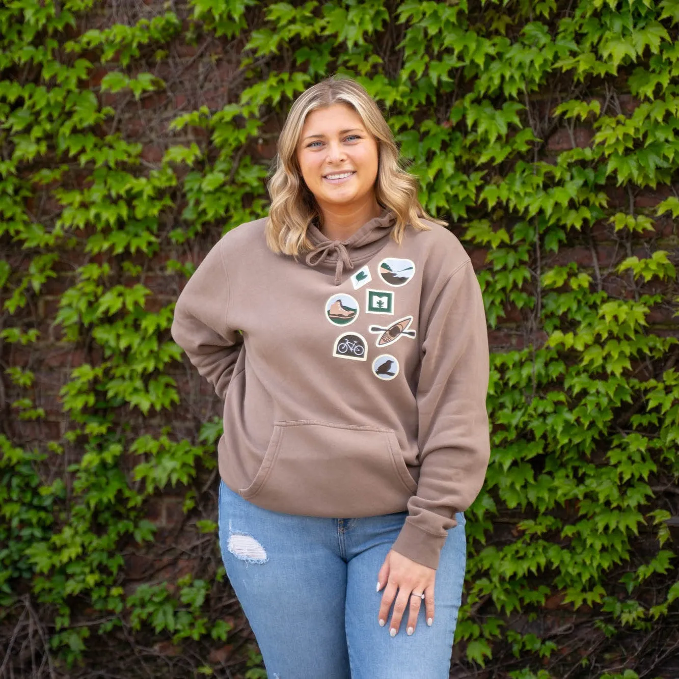 Metroparks Toledo Vintage Faux Patch Hoodie