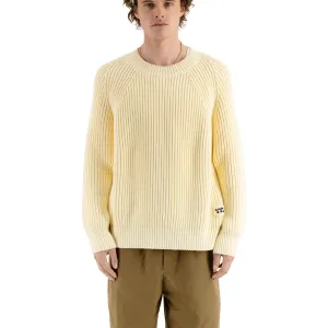 Michel Exaggerated Rib Cotton Crew Neck Butter White