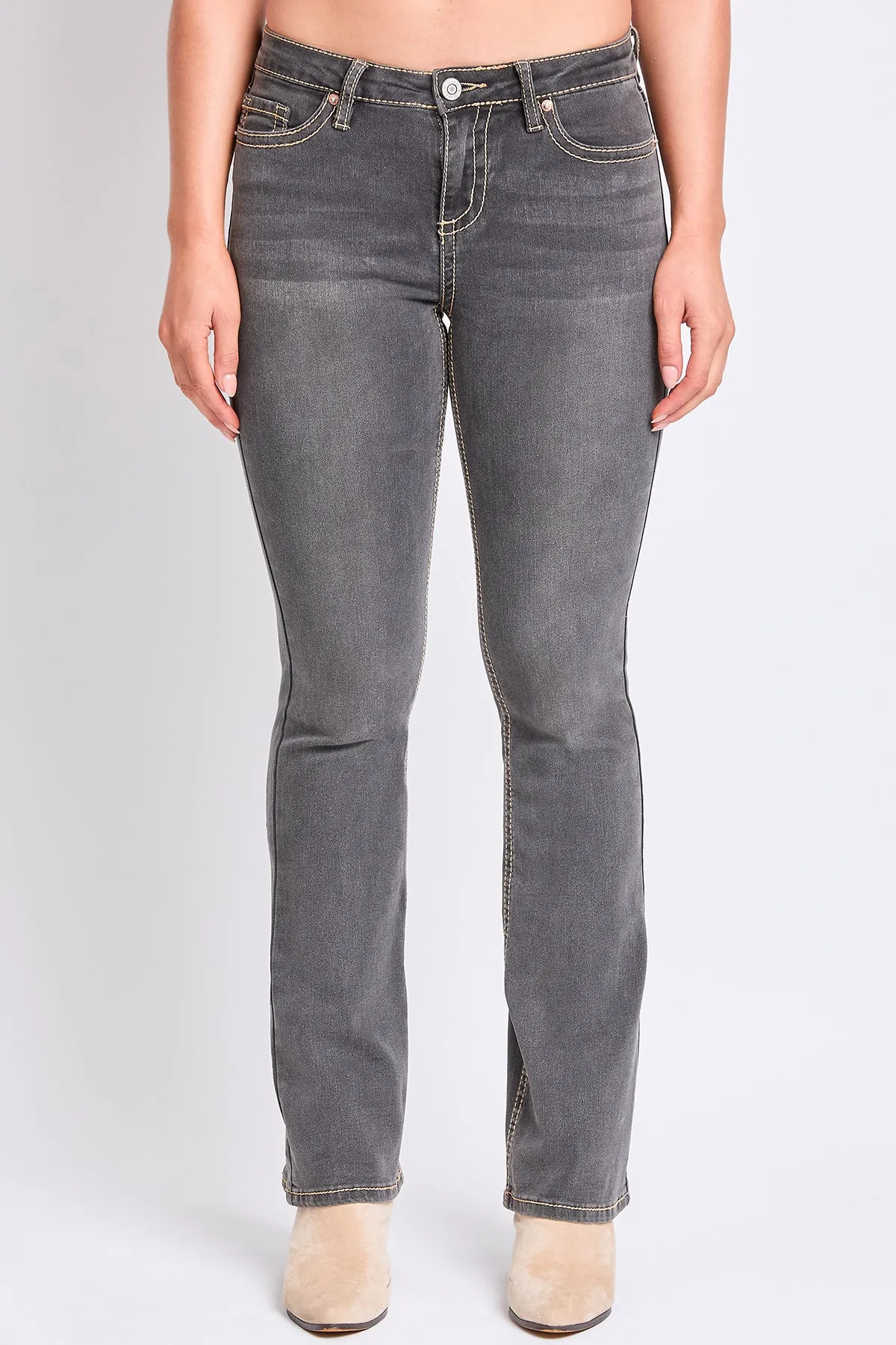 Mid Rise Heavy Stitch Embroidered Bootcut Jeans, Pack of 12