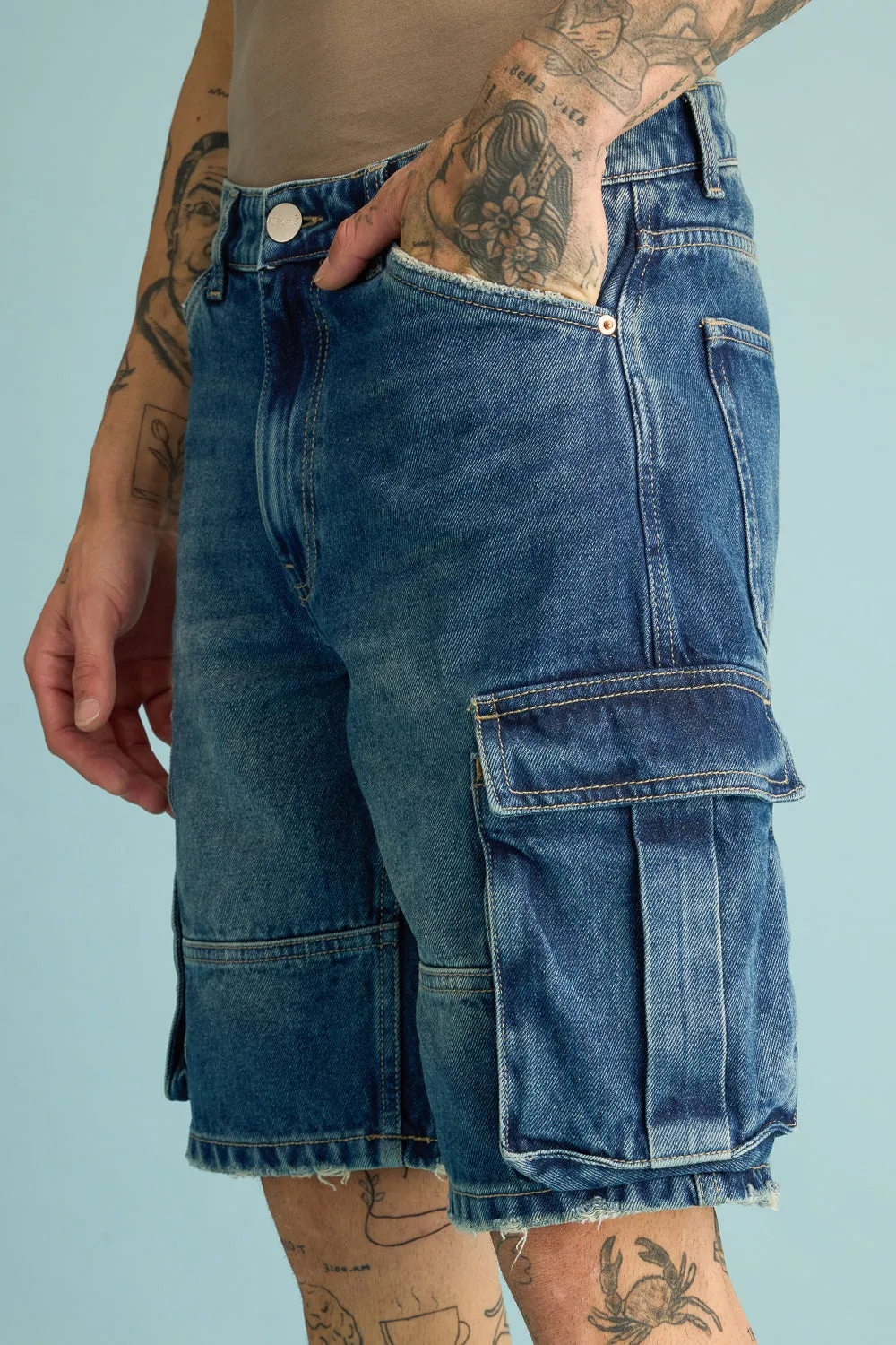 Midnight Mirage Men's Cargo Shorts