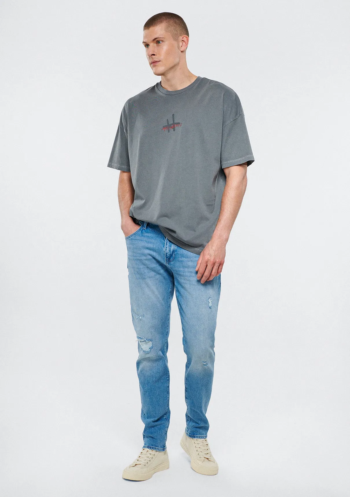 Milan Light Used Ripped Street Jean Pants