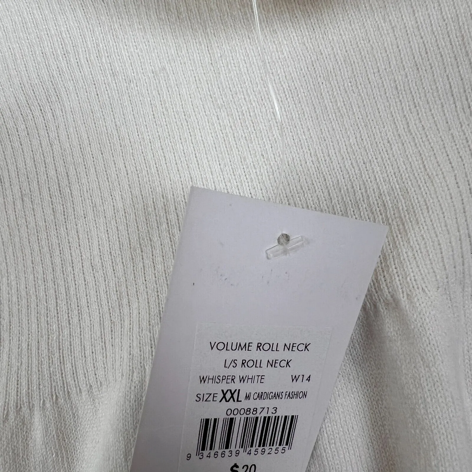 Millers Womens White Turtle Neck Knitted Pullover Jumper Sweater Size 2XL (New)