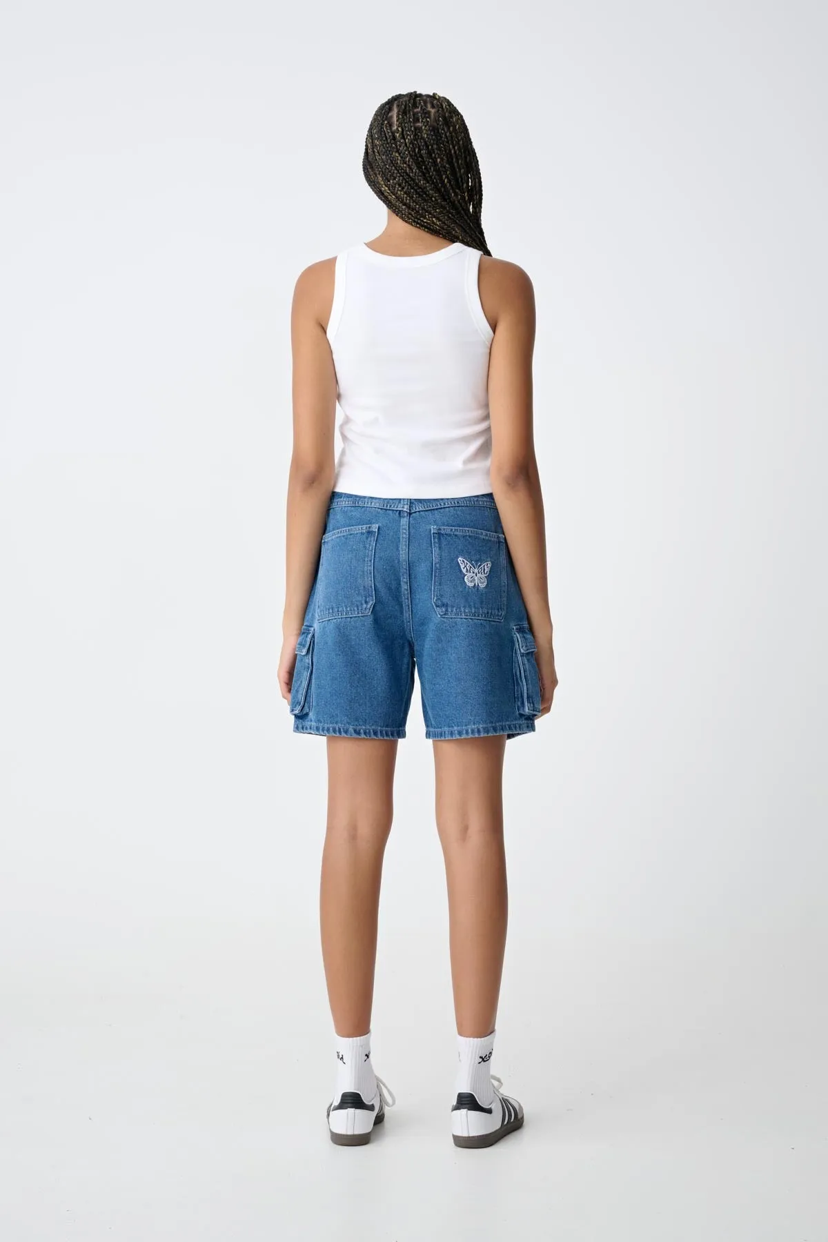 MILLS CARGO SHORT - Indigo Denim