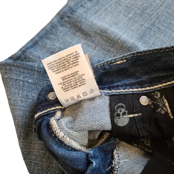 Miss Me JP5021 bling embroidered pockets Bootcut Jeans size 29