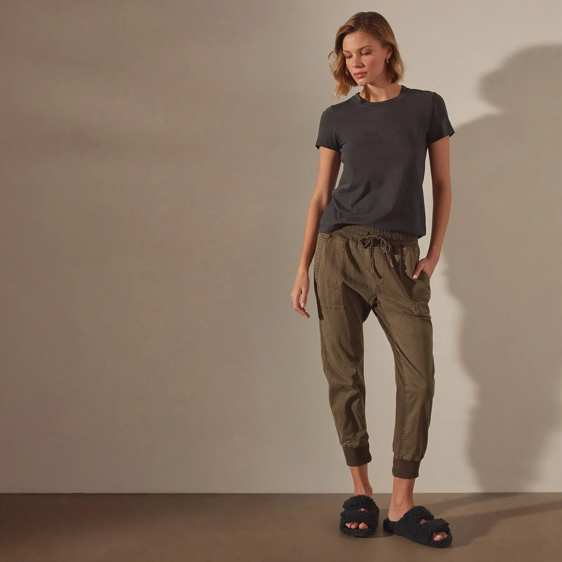 Mixed Media Pant - Army Green Pigment