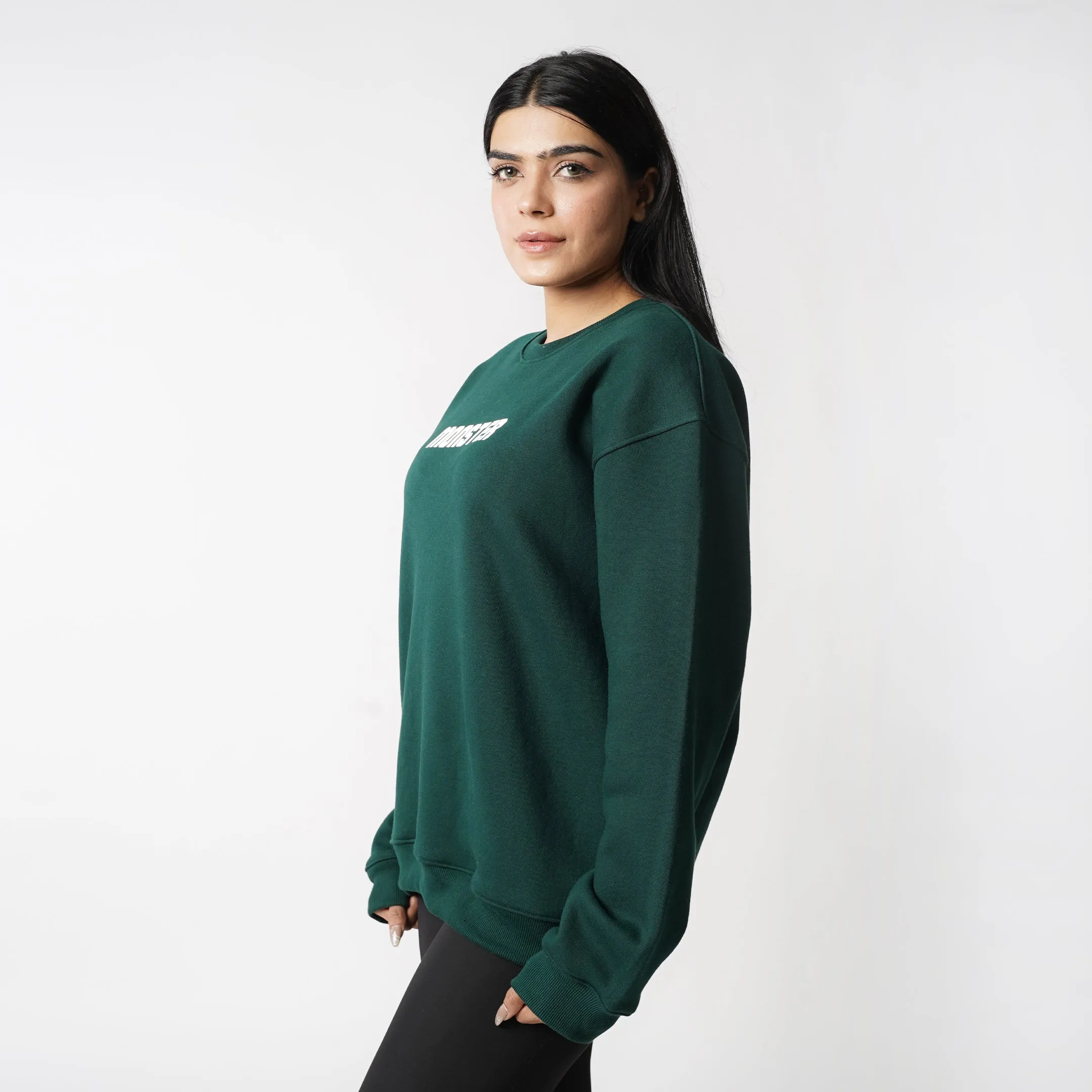 Monster Drop Shoulder Sweatshirt For Women's
