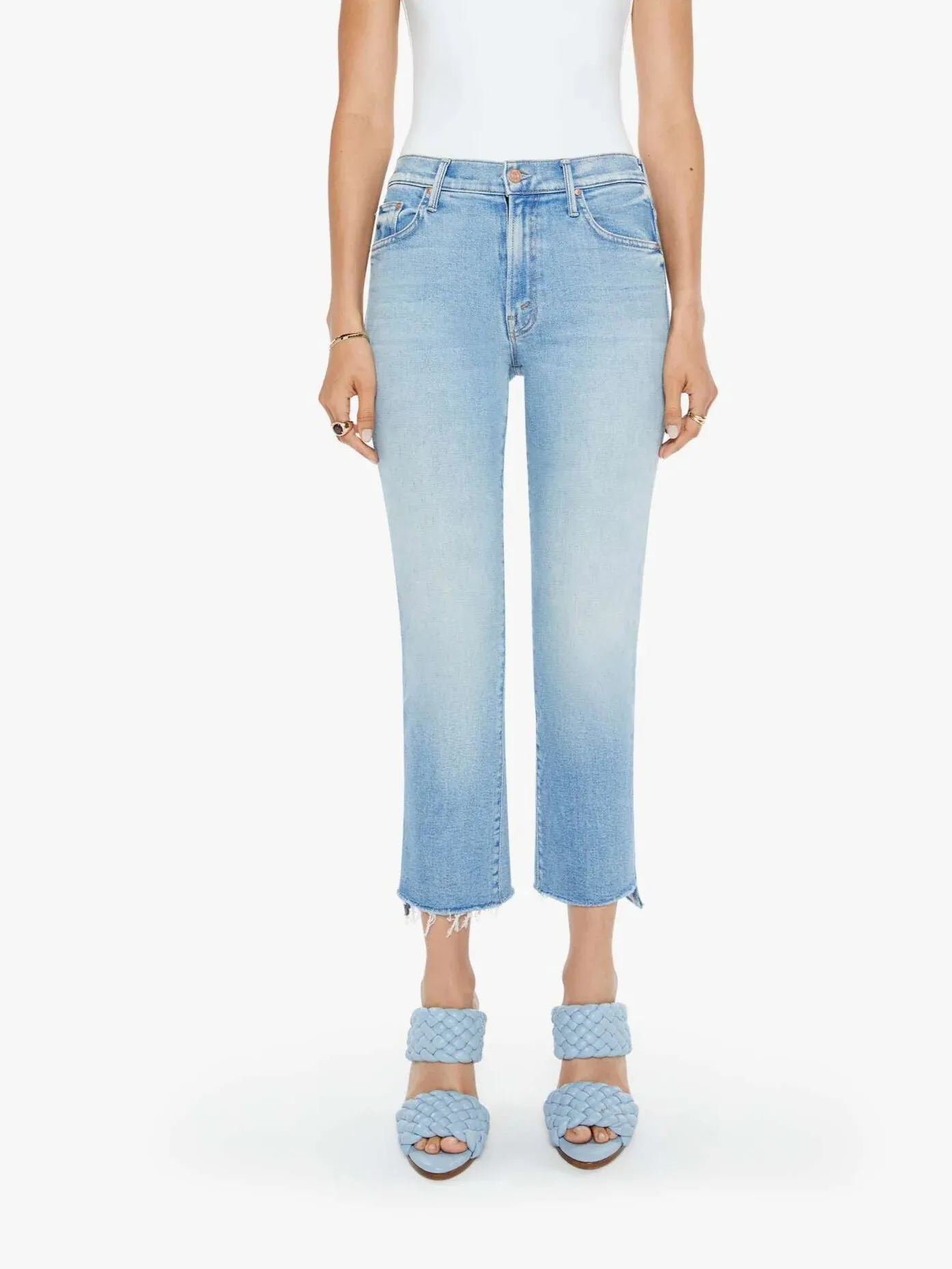 MOTHER The Insider Crop Step Fray in Can You Dig It