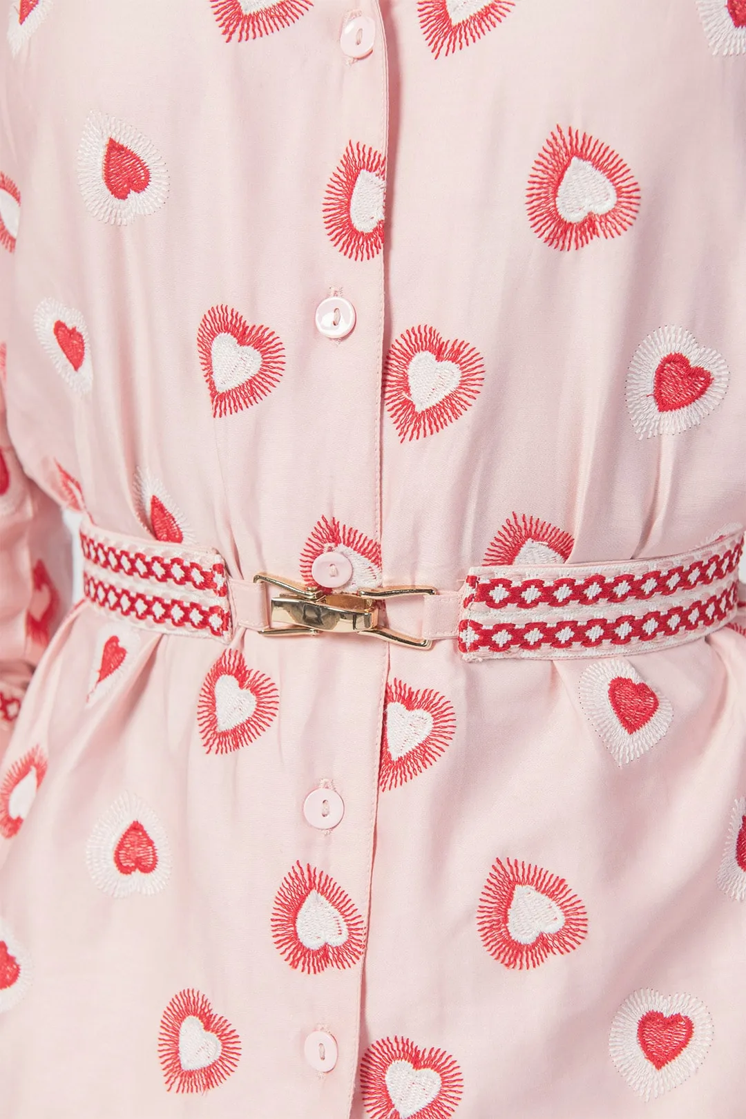 Mulmul Supima Cotton Caille Pink Top With Caille Pink Pant