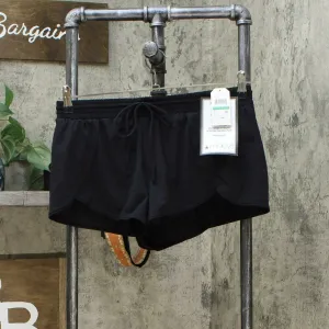 Nautica Women's Wrap-Around Swim Shorts Black Large