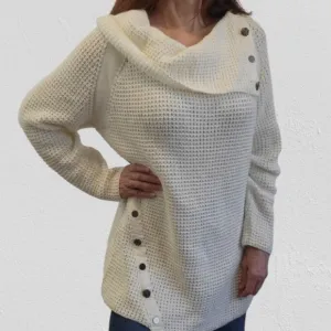 Neon Buddha Ivory Chunky Knit Sweater