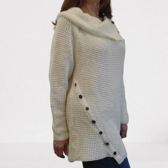 Neon Buddha Ivory Chunky Knit Sweater