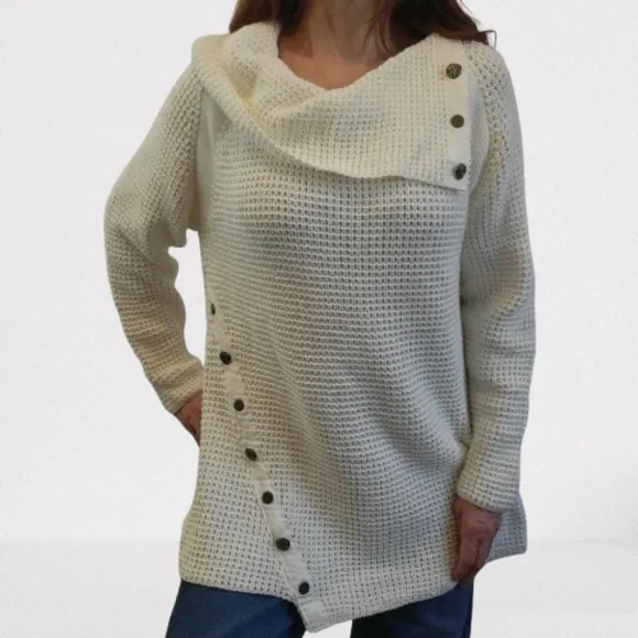 Neon Buddha Ivory Chunky Knit Sweater
