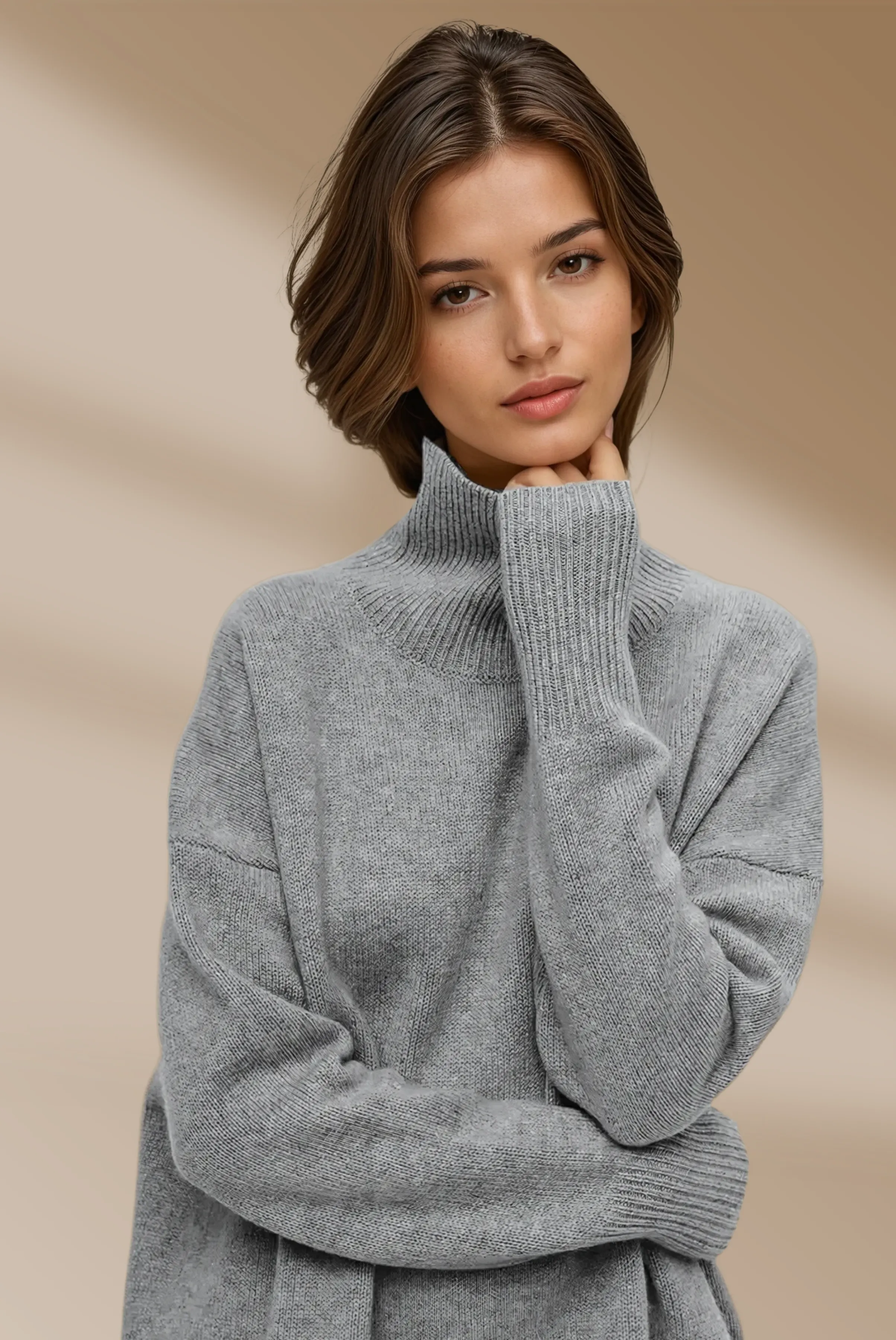 Nerissa - Soft Turtleneck Sweater for Woman