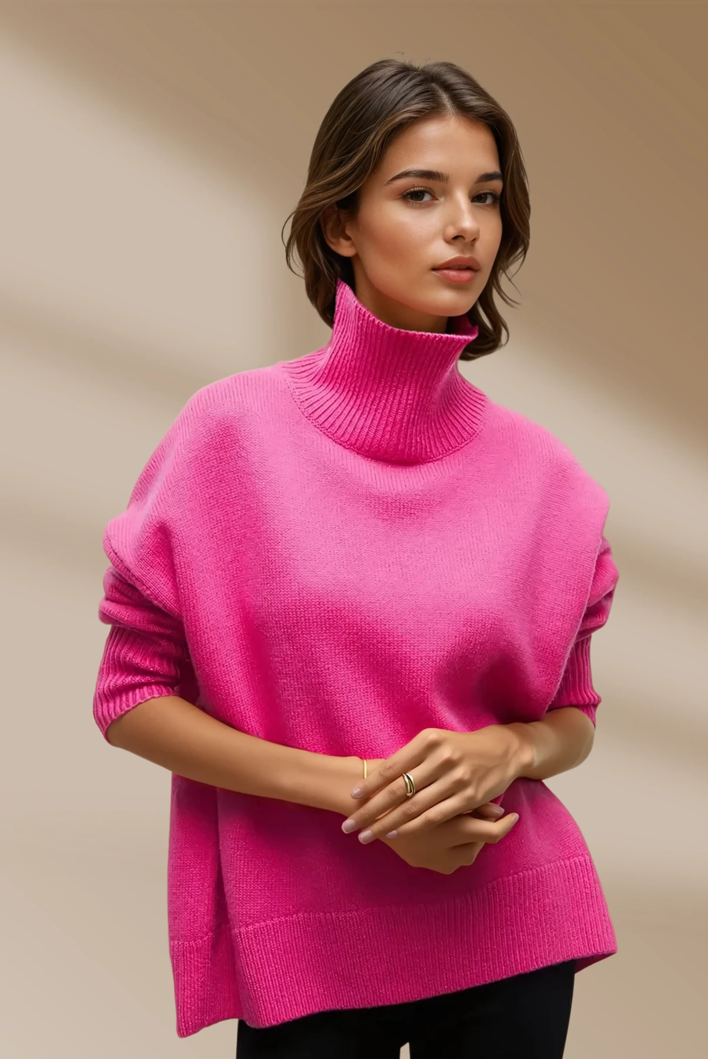 Nerissa - Soft Turtleneck Sweater for Woman