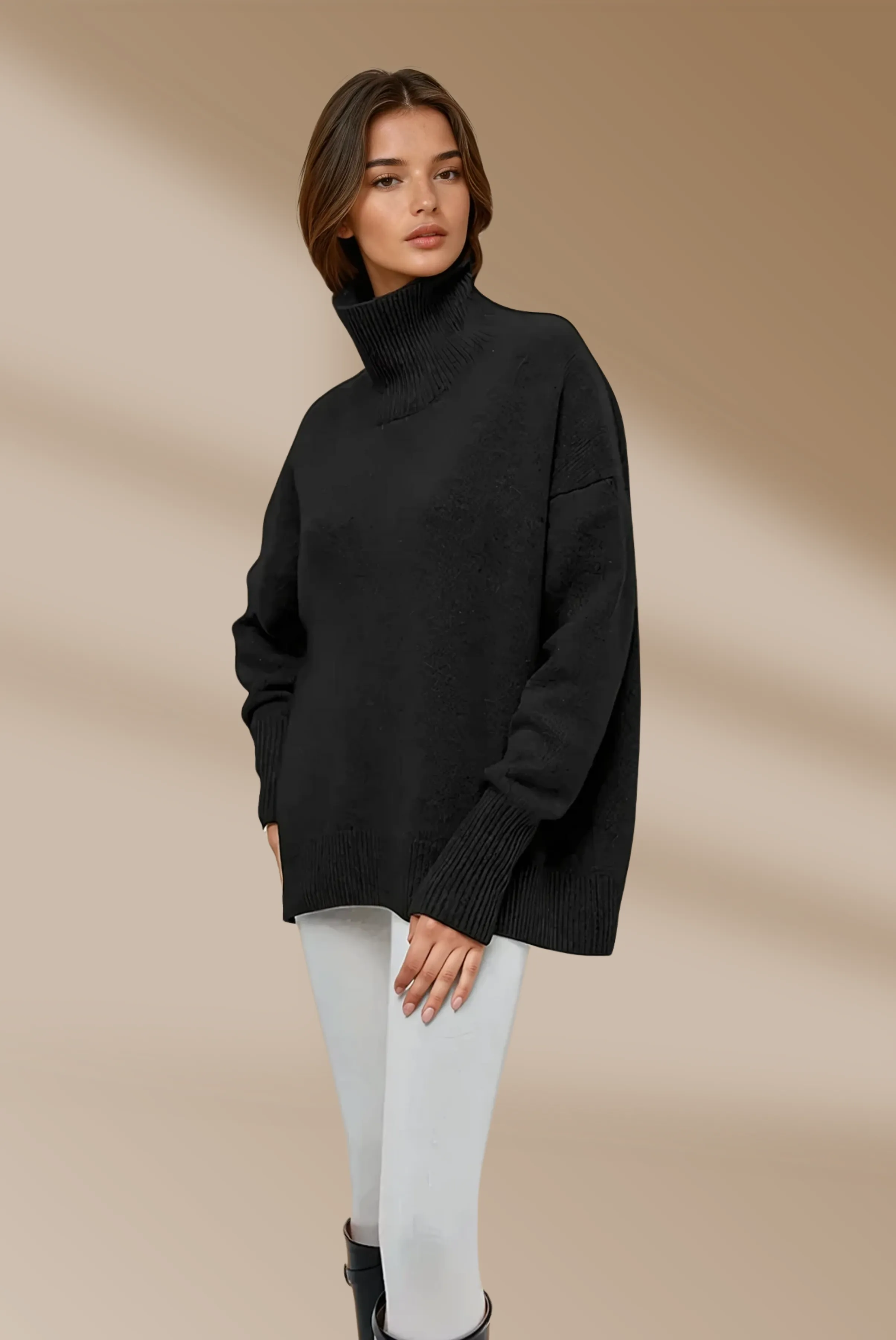 Nerissa - Soft Turtleneck Sweater for Woman