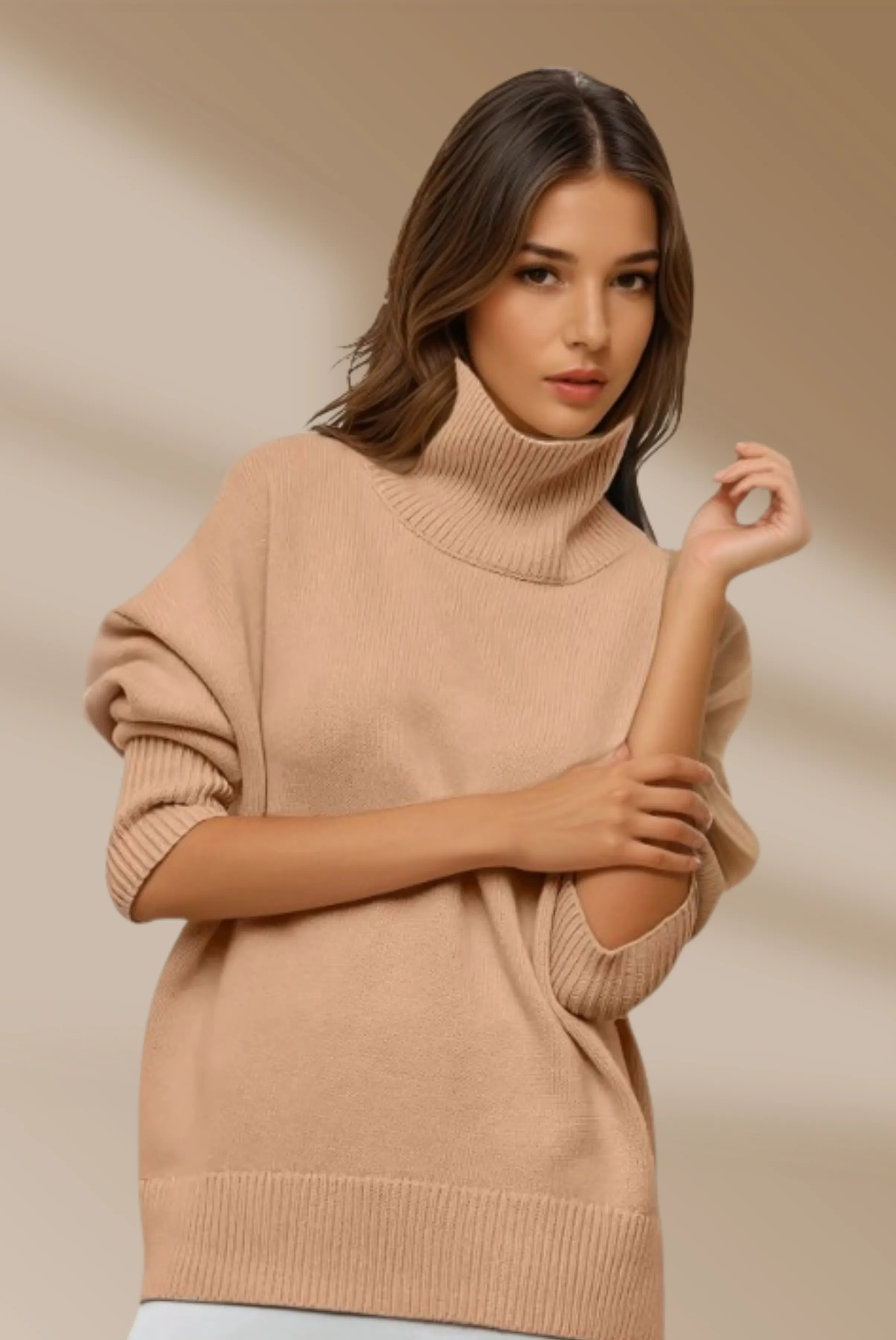 Nerissa - Soft Turtleneck Sweater for Woman