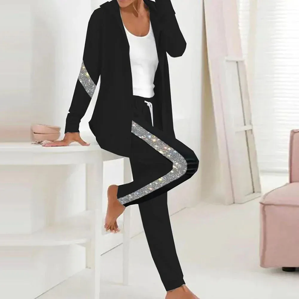 NEW Cool Black Hoodie Two Piece Set - Size S - Retails $104 