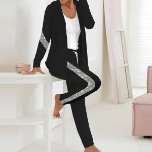 NEW Cool Black Hoodie Two Piece Set - Size S - Retails $104 