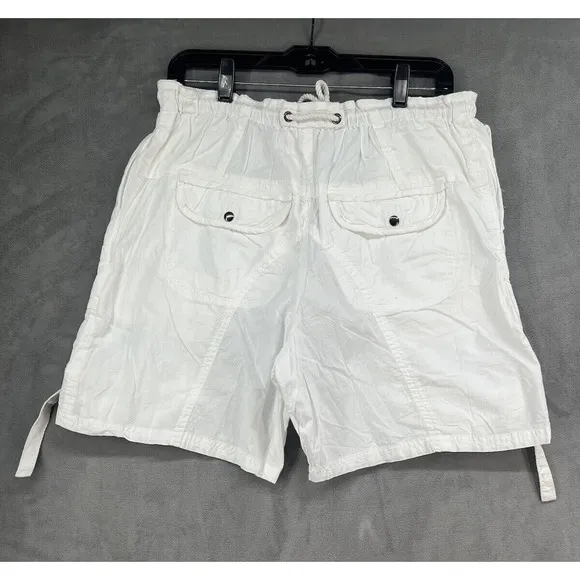 New Free People Moon Bay Parachute Shorts Size Large Optic White