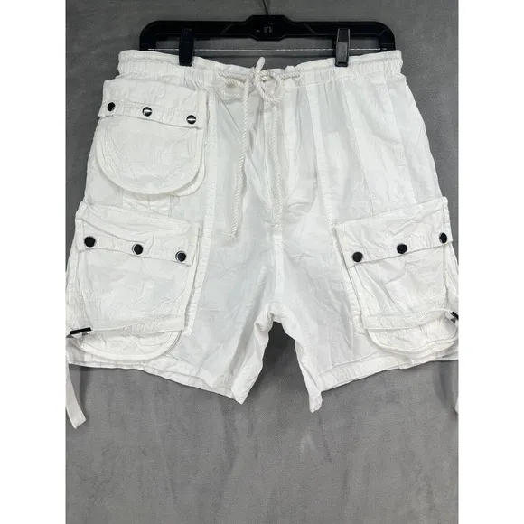 New Free People Moon Bay Parachute Shorts Size Large Optic White
