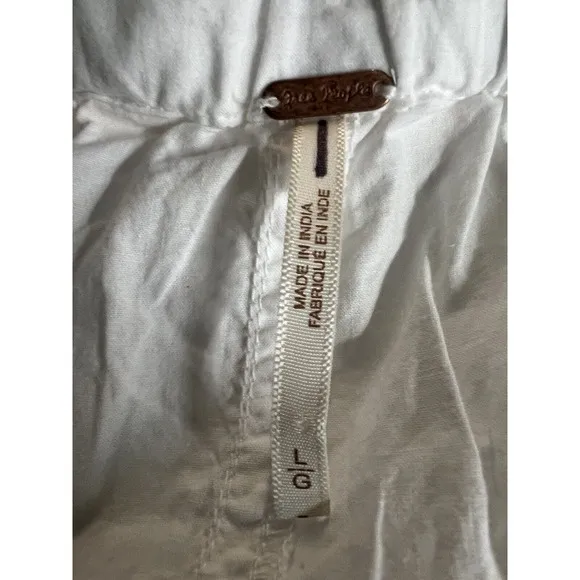 New Free People Moon Bay Parachute Shorts Size Large Optic White