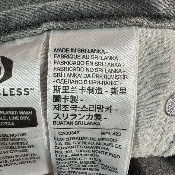 NEW Levi's LOW PRO STRAIGHT Leg Sz 26 Charcoal Mid Rise Jeans Denim Pants 28x30