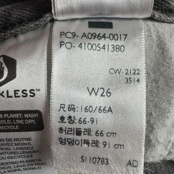 NEW Levi's LOW PRO STRAIGHT Leg Sz 26 Charcoal Mid Rise Jeans Denim Pants 28x30