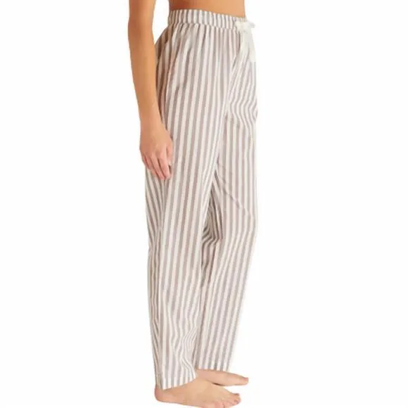 NEW Z SUPPLY classic stripe pajama pants in taupe