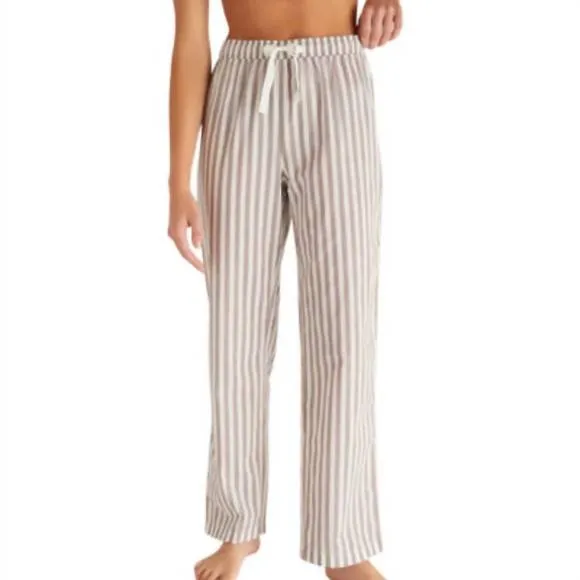 NEW Z SUPPLY classic stripe pajama pants in taupe