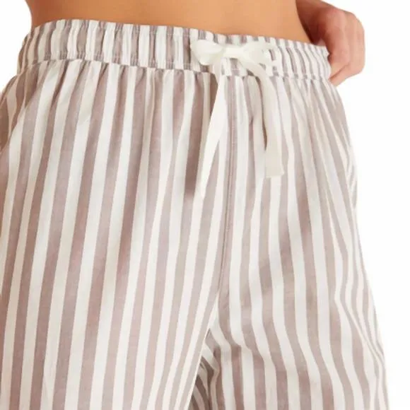 NEW Z SUPPLY classic stripe pajama pants in taupe
