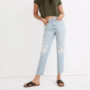 NWOT Madewell The Perfect Vintage Jean in Grandbay Light Wash Ripped Edition