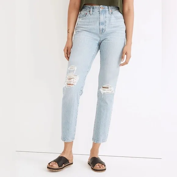 NWOT Madewell The Perfect Vintage Jean in Grandbay Light Wash Ripped Edition