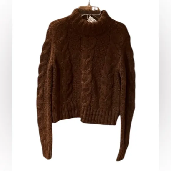 NWT American Eagle Mock Neck Wool Blend Chunky Pullover