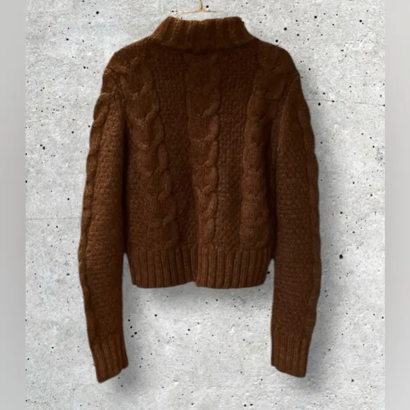 NWT American Eagle Mock Neck Wool Blend Chunky Pullover