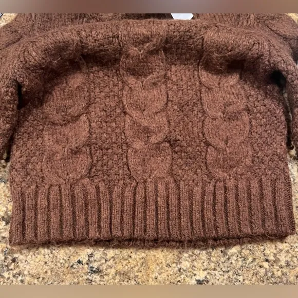 NWT American Eagle Mock Neck Wool Blend Chunky Pullover