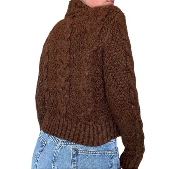 NWT American Eagle Mock Neck Wool Blend Chunky Pullover