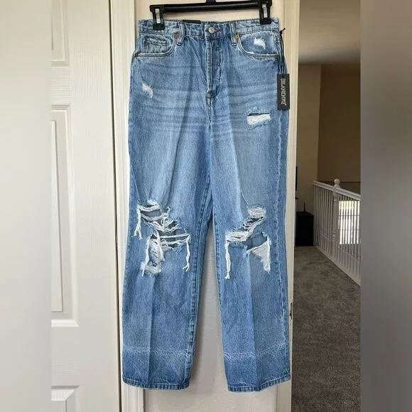 NWT Blank NYC The Baxter Ribcage Straight Leg Distressed Jeans Size 25 #224