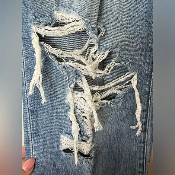 NWT Blank NYC The Baxter Ribcage Straight Leg Distressed Jeans Size 25 #224