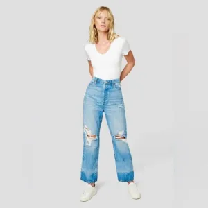 NWT Blank NYC The Baxter Ribcage Straight Leg Distressed Jeans Size 25 #224