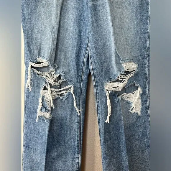 NWT Blank NYC The Baxter Ribcage Straight Leg Distressed Jeans Size 25 #224